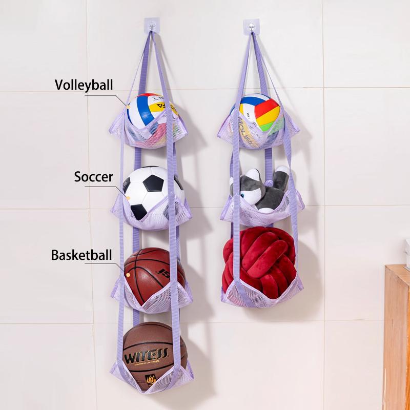 Sports Equipment Garage Organizer - 새로운 벽걸이형 볼 보관 가방 메쉬