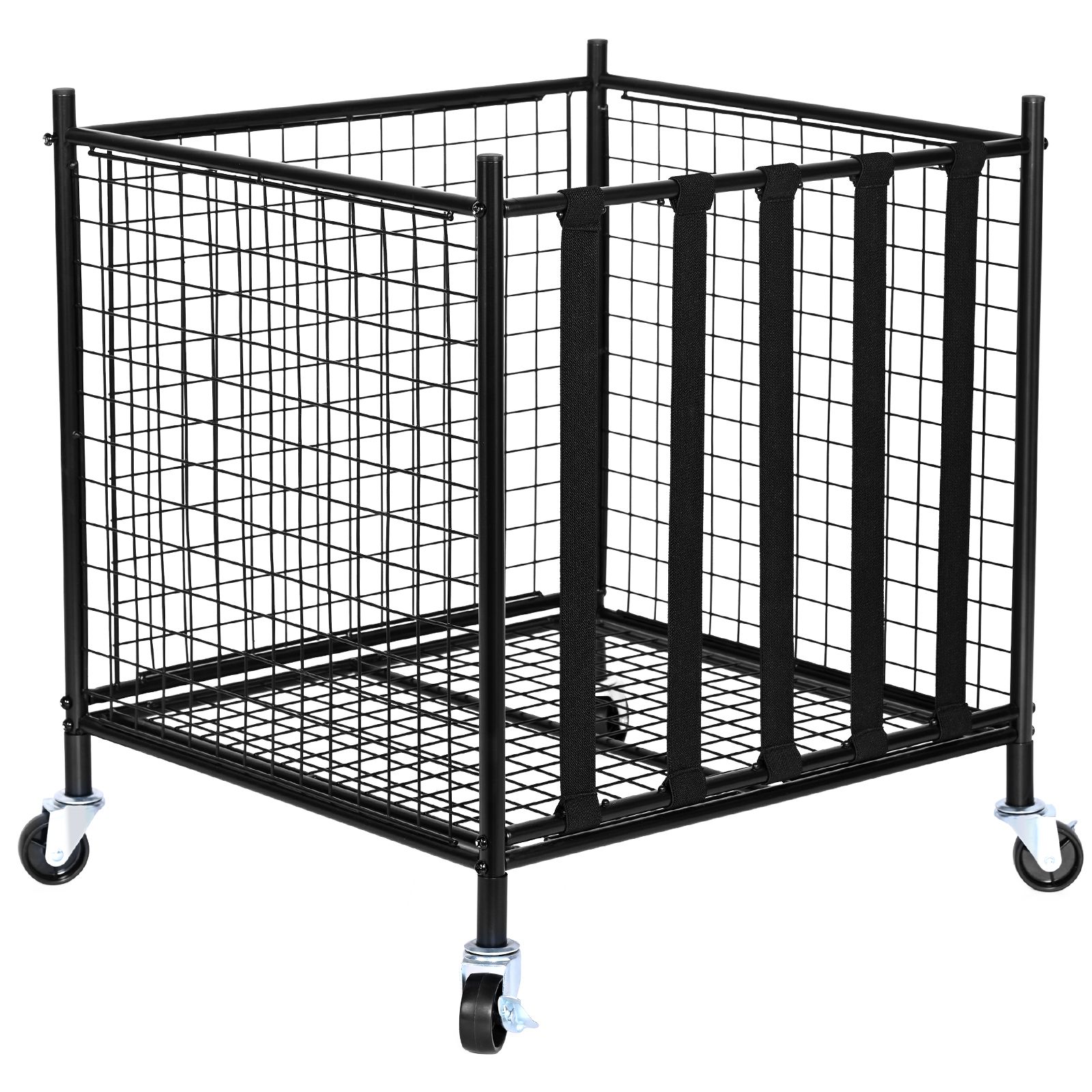 롤링 스포츠 공 보관 카트, 탄성 스트랩이 있는 잠금식 - Sports Equipment Garage Organizer 리뷰 및 가격