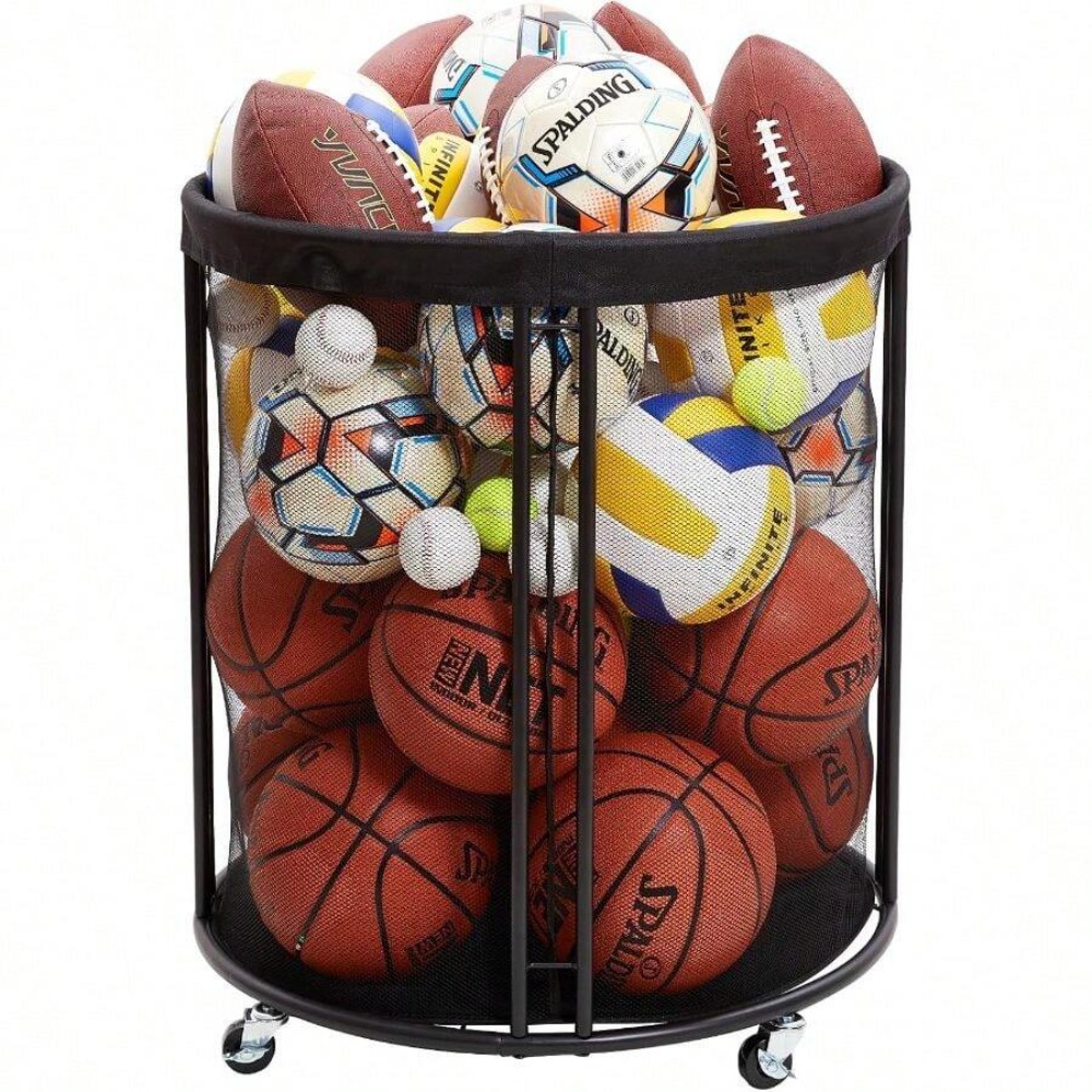 헤비 듀티 볼 보관함 카트 (축구, 농구, 배구, 풋볼 - Sports Equipment Garage Organizer 리뷰 및 가격