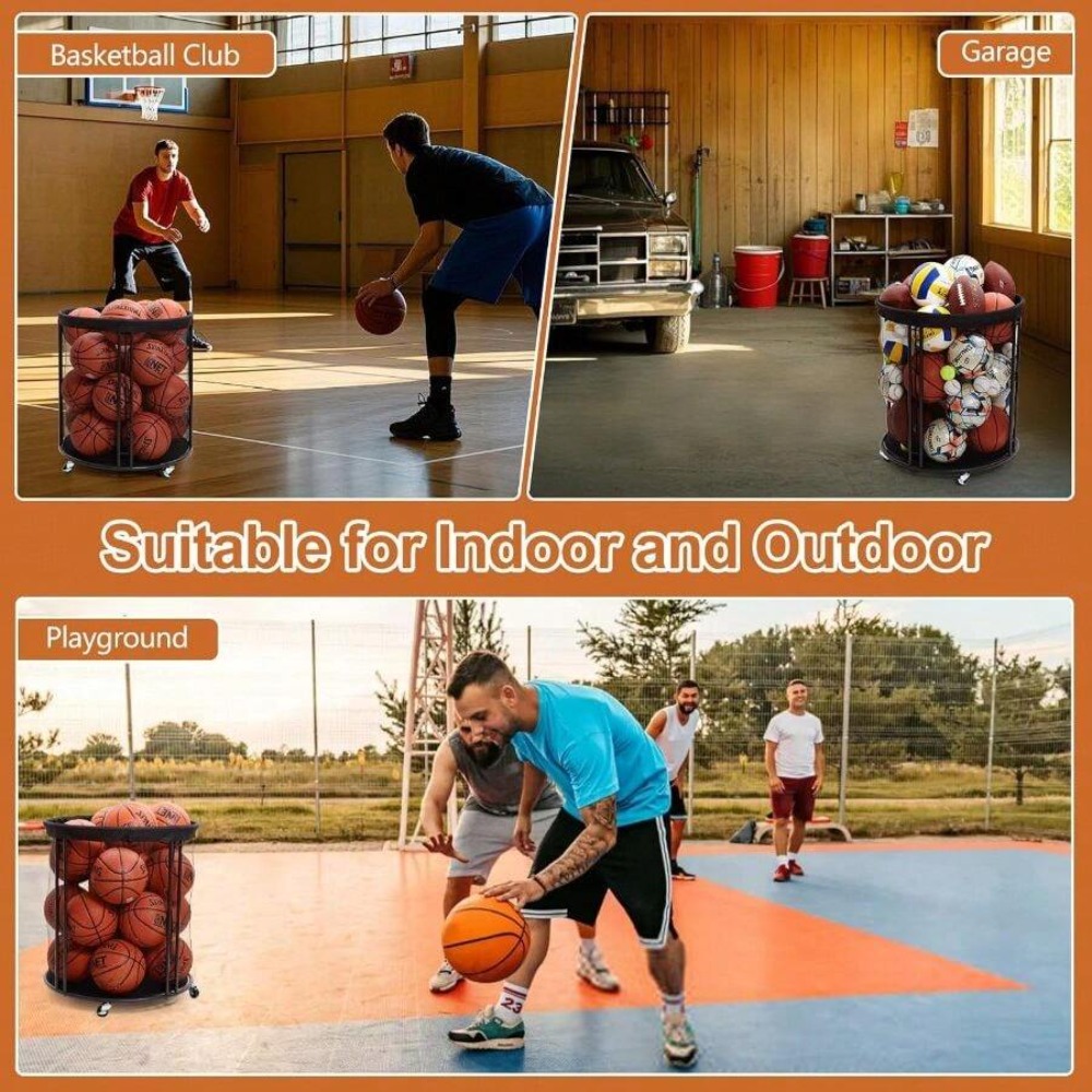 헤비 듀티 볼 보관함 카트 (축구, 농구, 배구, 풋볼 - Sports Equipment Garage Organizer 리뷰 및 가격