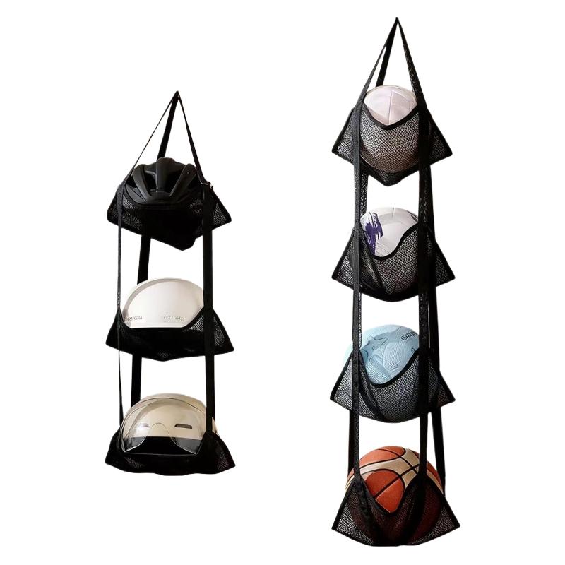 새로운 벽걸이형 볼 보관 가방 메쉬 포켓 정리함 농구  - Sports Equipment Garage Organizer 리뷰 및 가격
