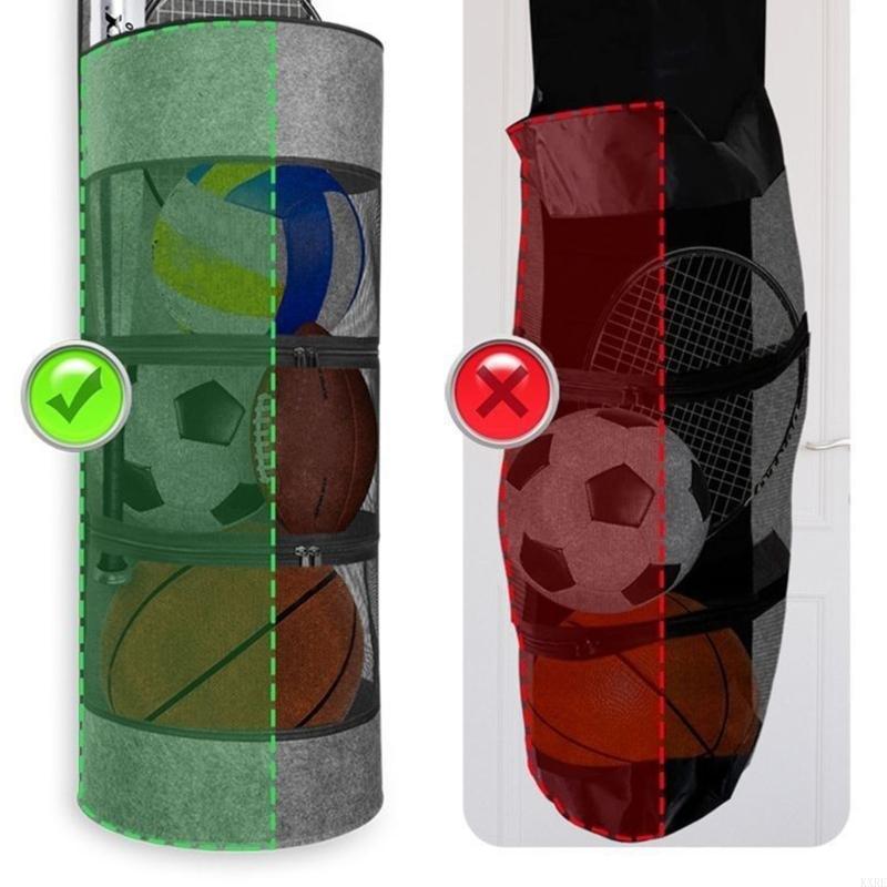 스포츠 장비용 볼 보관 랙 교수형 펠트 바구니에는 농구 - Sports Equipment For Volleyball 리뷰 및 가격