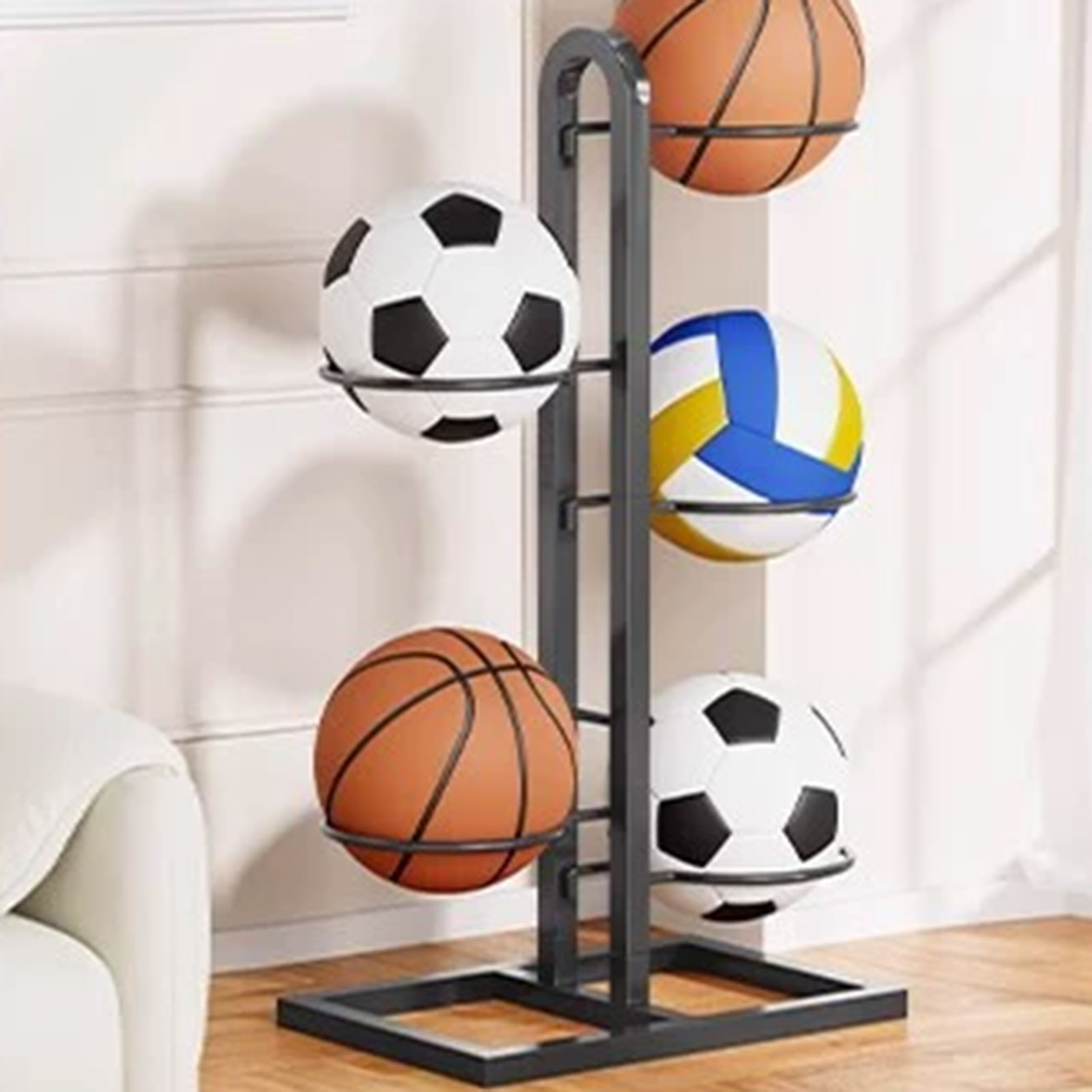 접이식 농구 랙 농구 후프 공을 위한 다층 보관 주최자 - Sports Equipment Garage Organizer 리뷰 및 가격