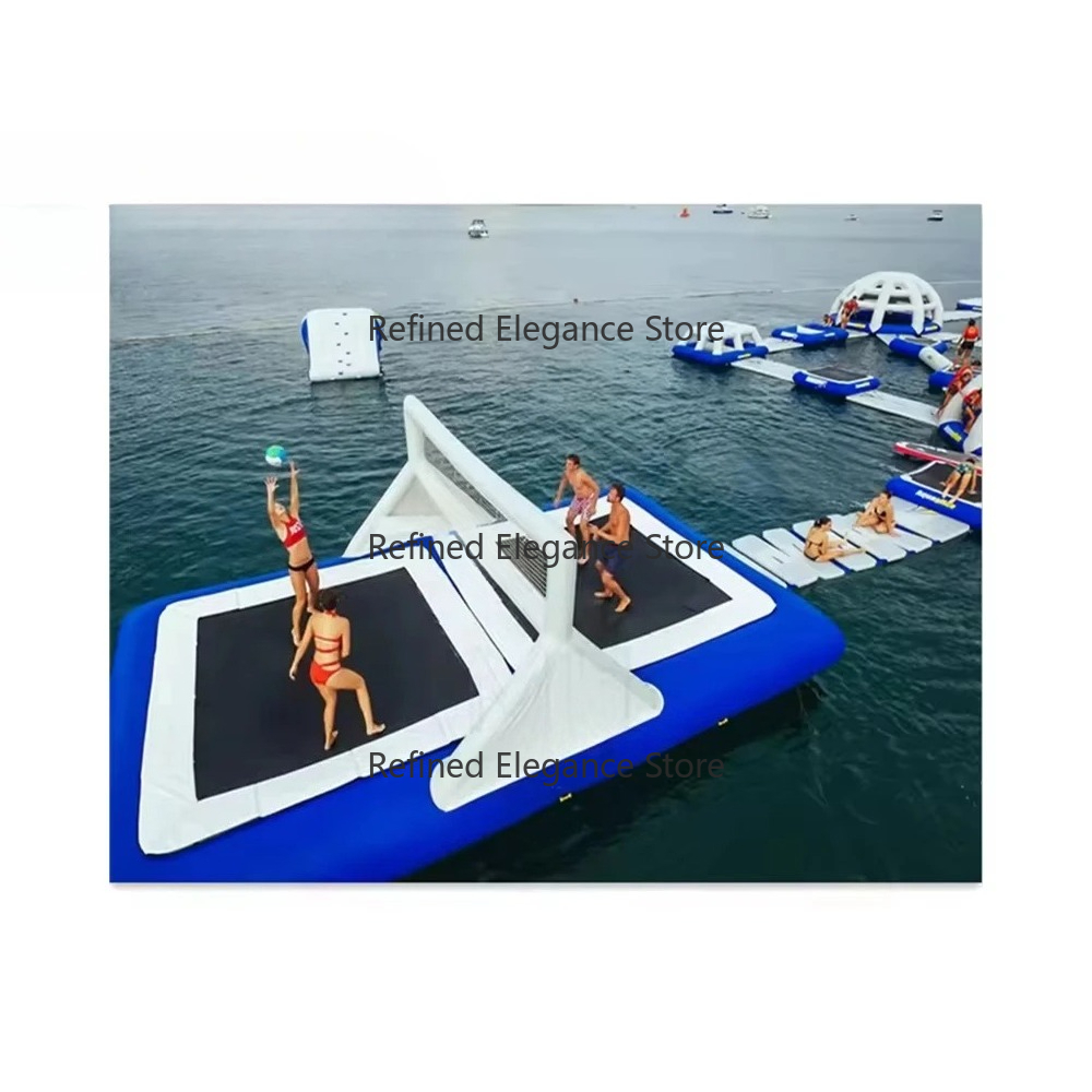 네트가 있는 풍선형 수상 배구 트램펄린 코트 - 야외  - Sports Equipment For Volleyball 리뷰 및 가격