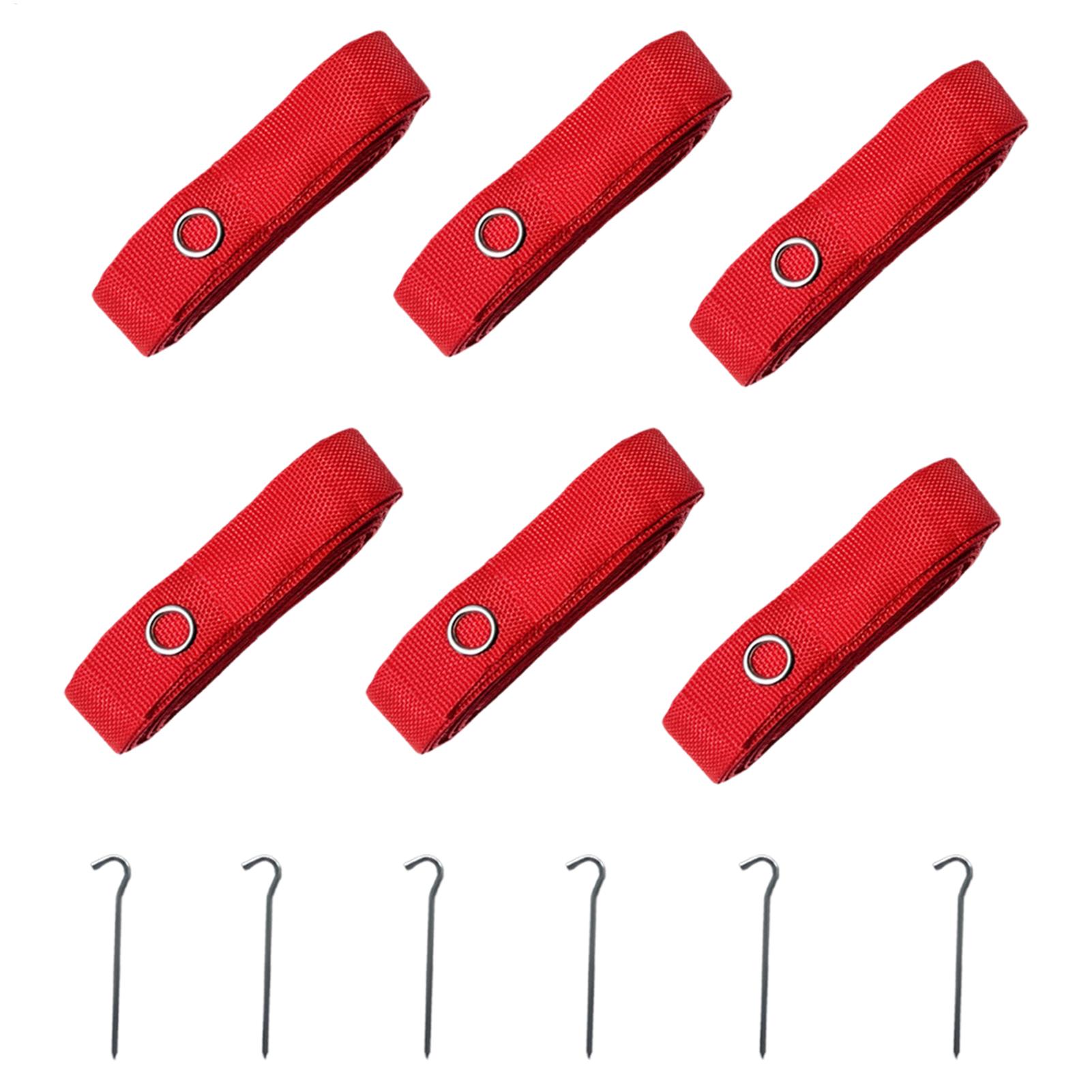6x 비치 발리볼 라인 장비 휴대용 8M 길이의 빨간색 - Sports Equipment For Volleyball 리뷰 및 가격