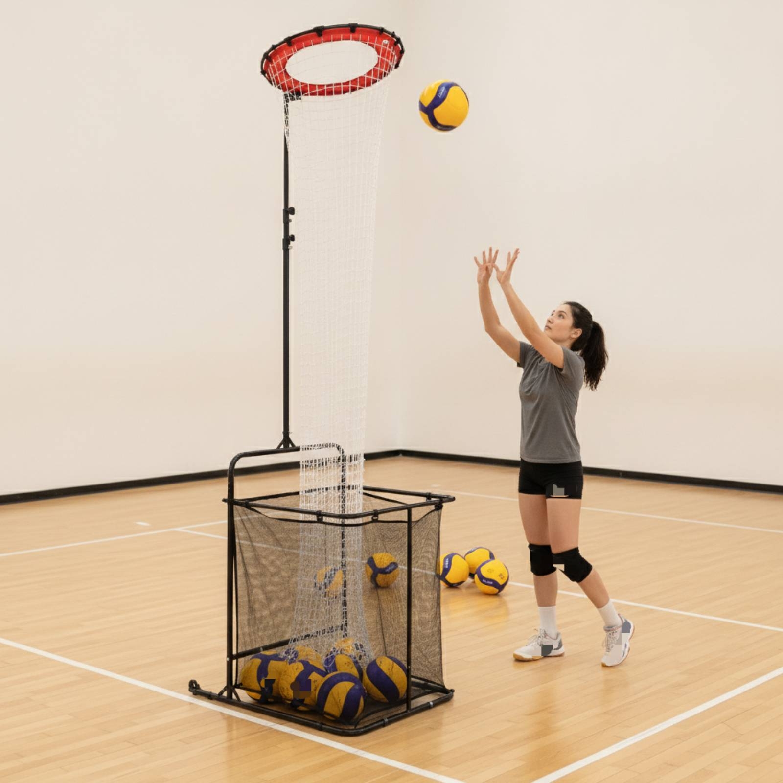 볼 수집 가방이 있는 배구 연습 장치, 볼 수집기가 있 - Sports Equipment For Volleyball 리뷰 및 가격