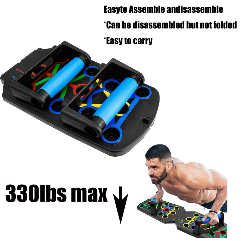 저항 밴드가 있는 접이식 푸시업 보드, 다기능 푸시업  - Sports Equipment Images 리뷰 및 가격